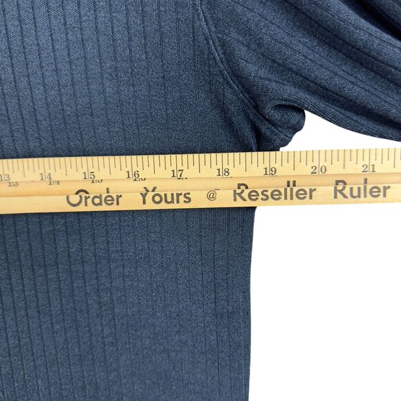 Vtg J. Ferrar T-Shirt Men Small Blue Ribbed Short Sleeve 80% Rayon 20% Polyester - Picture 7 of 8